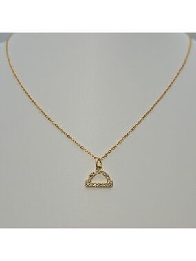 ✨2/$10✨ Libra Pendant Gold Tone Sparkling Zodiac Adjustable 17.5''